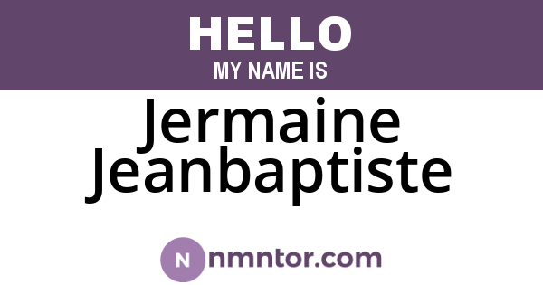 Jermaine Jeanbaptiste