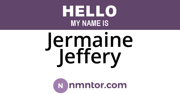 Jermaine Jeffery