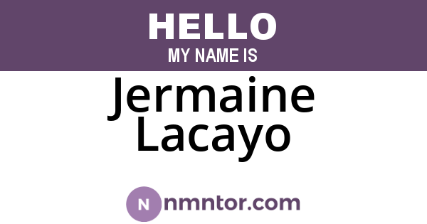 Jermaine Lacayo