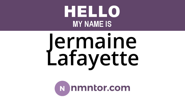 Jermaine Lafayette