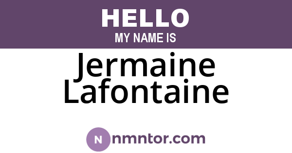 Jermaine Lafontaine