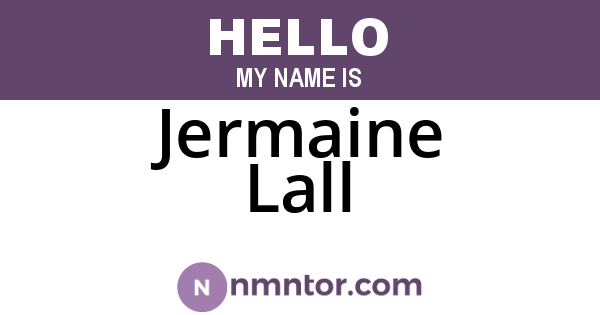 Jermaine Lall