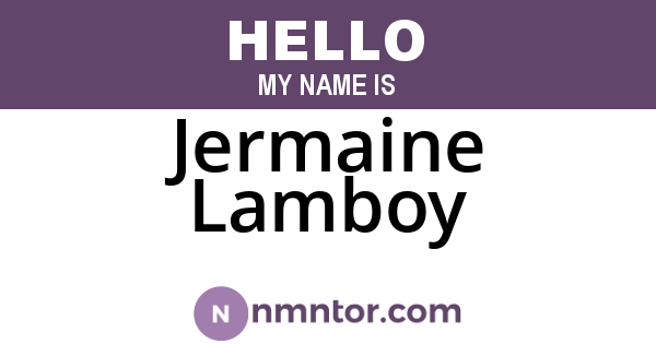 Jermaine Lamboy