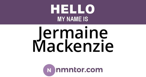 Jermaine Mackenzie