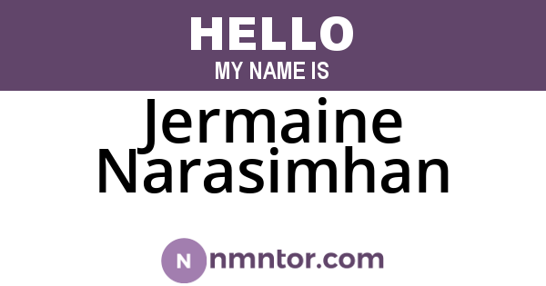 Jermaine Narasimhan