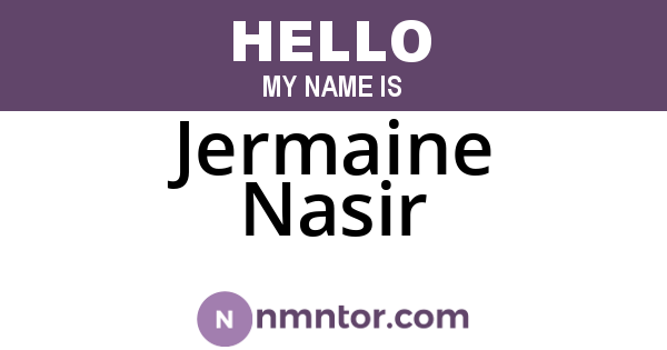 Jermaine Nasir