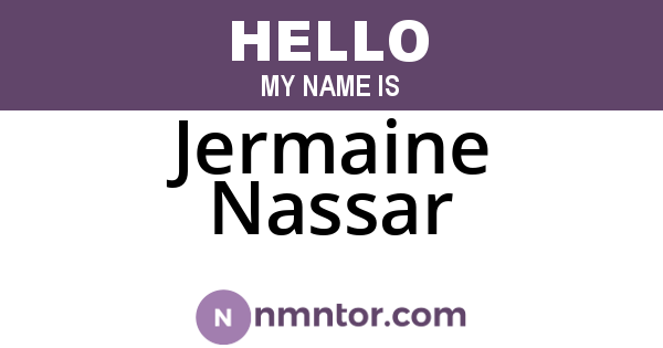 Jermaine Nassar
