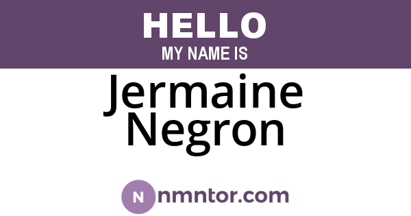 Jermaine Negron
