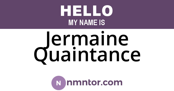Jermaine Quaintance