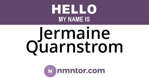 Jermaine Quarnstrom