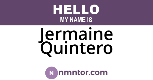 Jermaine Quintero