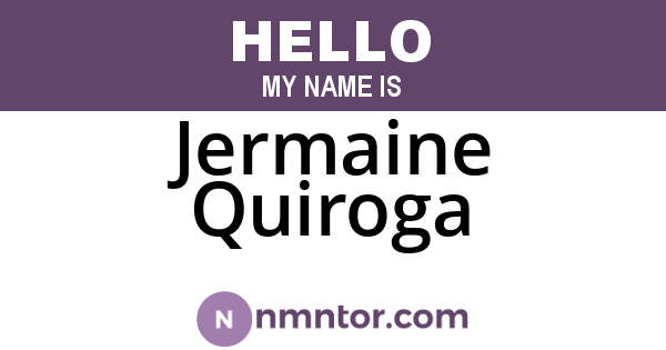 Jermaine Quiroga