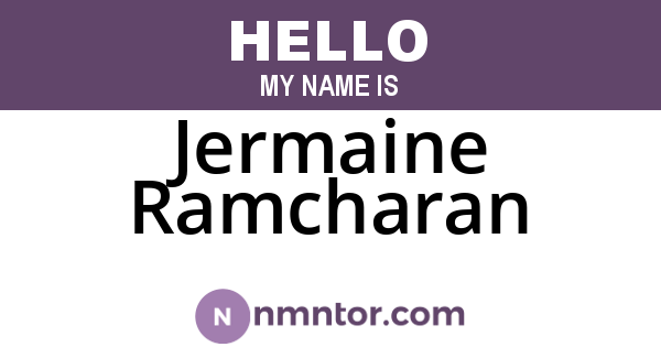 Jermaine Ramcharan
