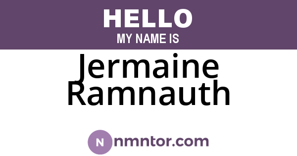 Jermaine Ramnauth