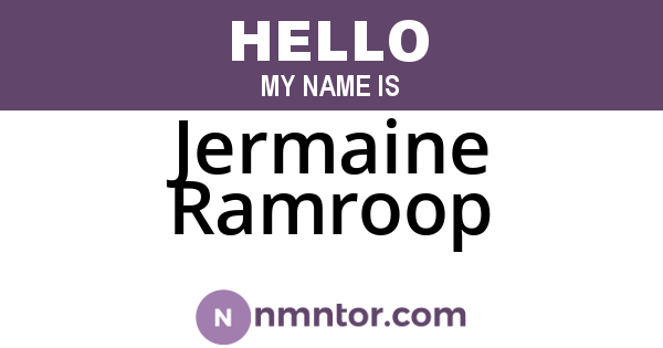 Jermaine Ramroop