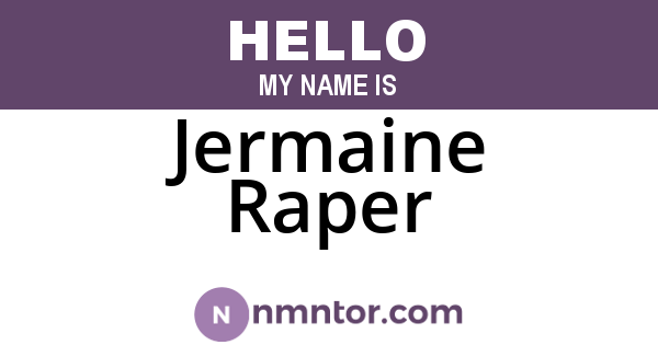 Jermaine Raper