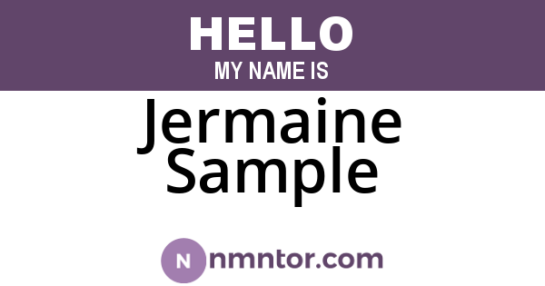 Jermaine Sample
