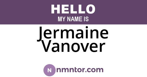 Jermaine Vanover