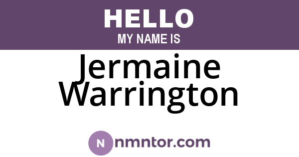 Jermaine Warrington