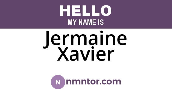 Jermaine Xavier