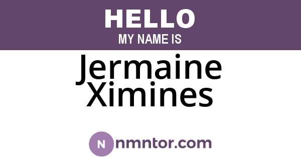 Jermaine Ximines