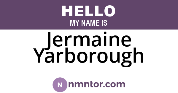 Jermaine Yarborough