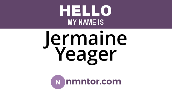 Jermaine Yeager