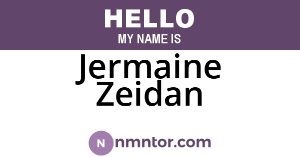 Jermaine Zeidan
