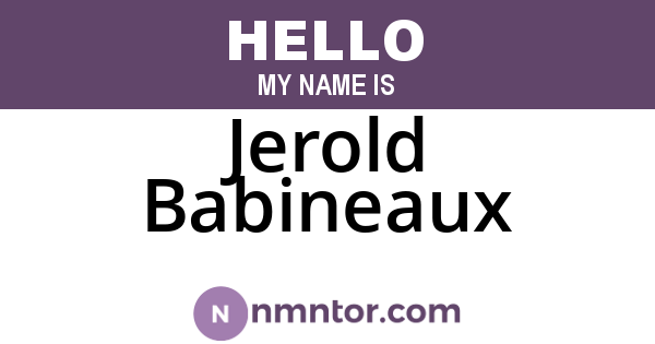 Jerold Babineaux