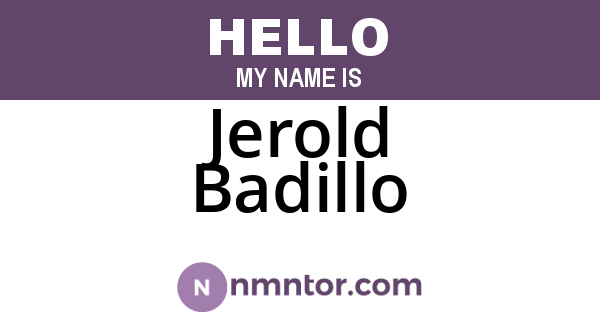 Jerold Badillo