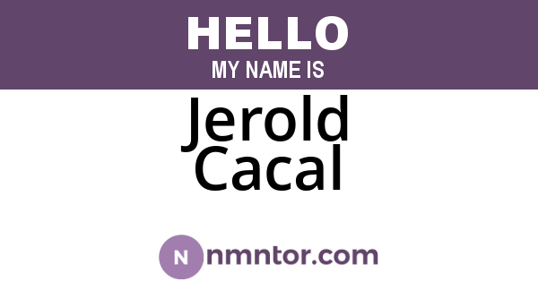 Jerold Cacal