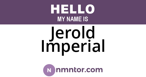 Jerold Imperial