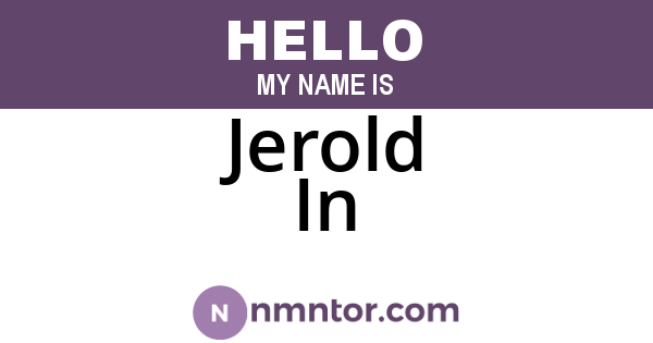 Jerold In
