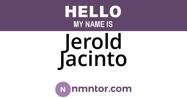 Jerold Jacinto
