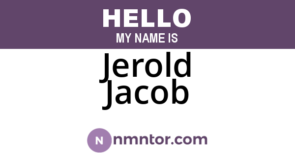 Jerold Jacob