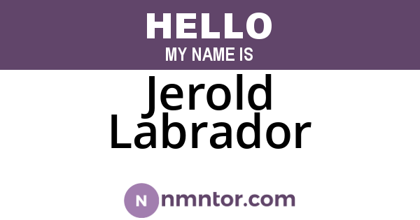 Jerold Labrador