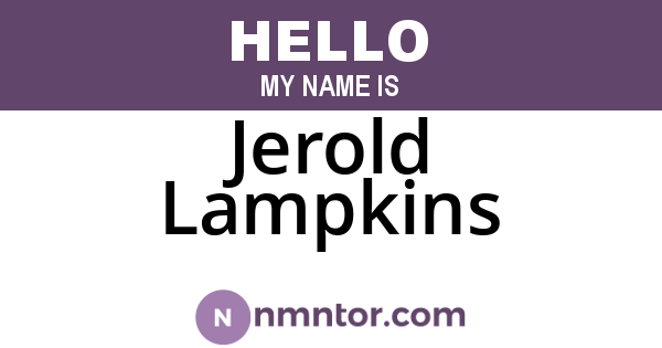 Jerold Lampkins