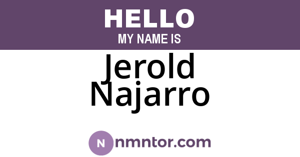 Jerold Najarro