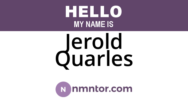 Jerold Quarles