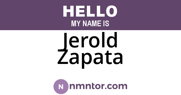 Jerold Zapata
