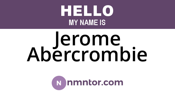 Jerome Abercrombie