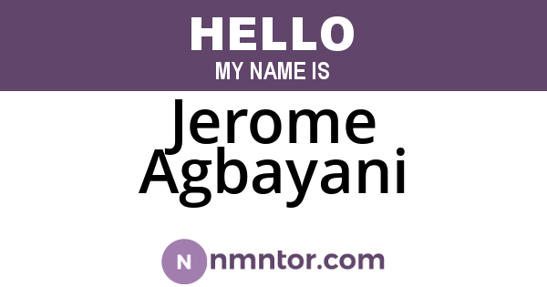 Jerome Agbayani