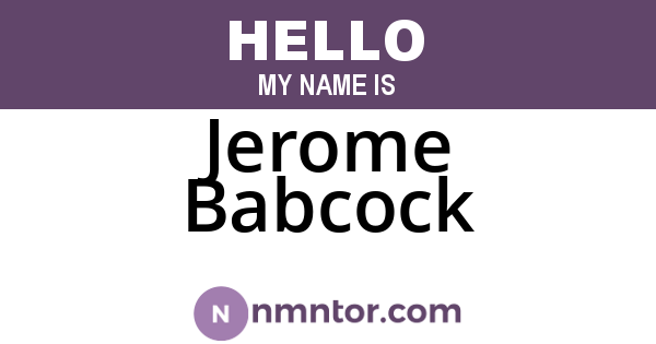 Jerome Babcock