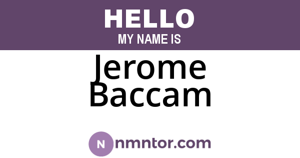 Jerome Baccam