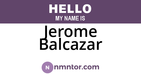 Jerome Balcazar