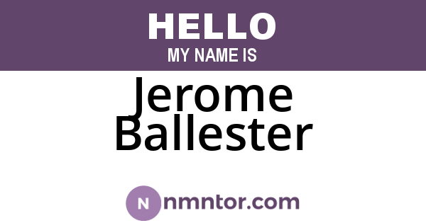 Jerome Ballester