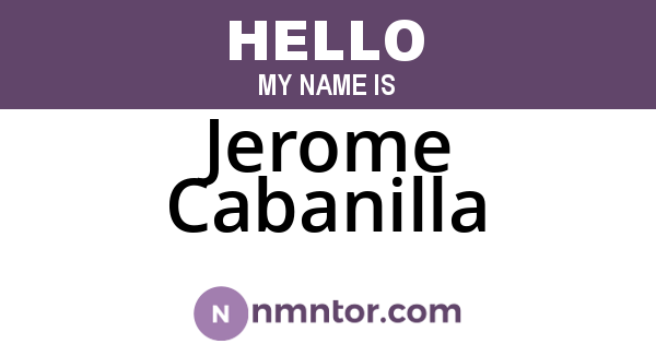Jerome Cabanilla