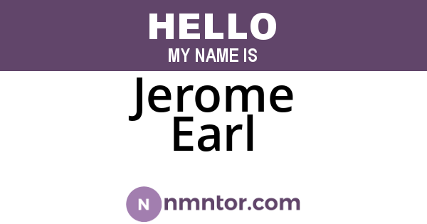 Jerome Earl