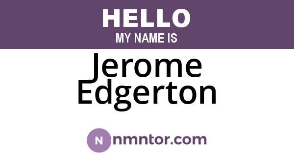 Jerome Edgerton