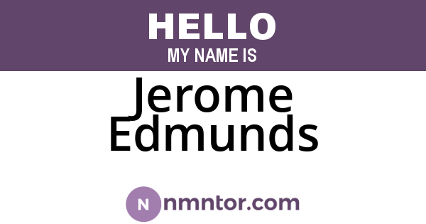 Jerome Edmunds